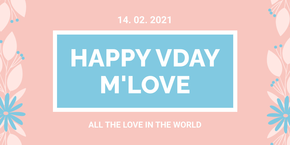 Happy Valentine's Day M'Love Facebook Cover 820x360