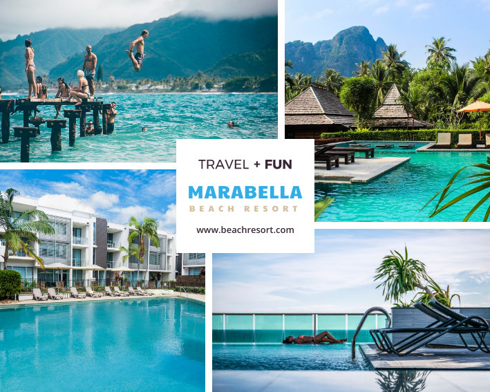 Marabella Beach Resort Photo – Collage Template 709x567 template