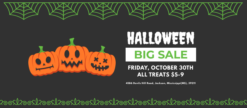 Halloween Big Sale Pumpkin Facebook Cover 820x360