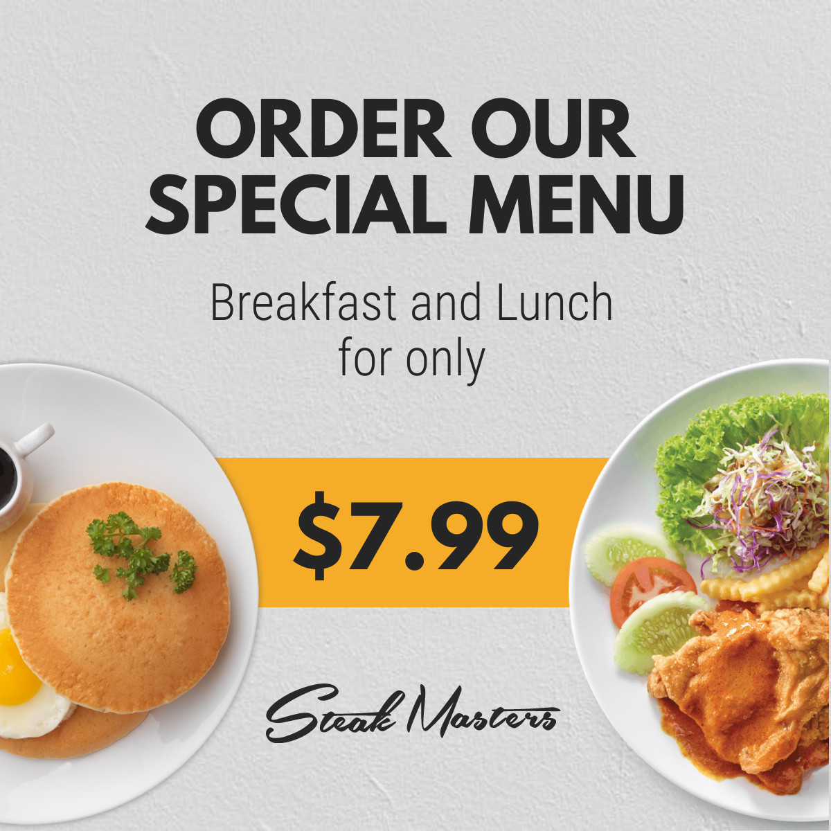 Special Menu Breakfast and Lunch
