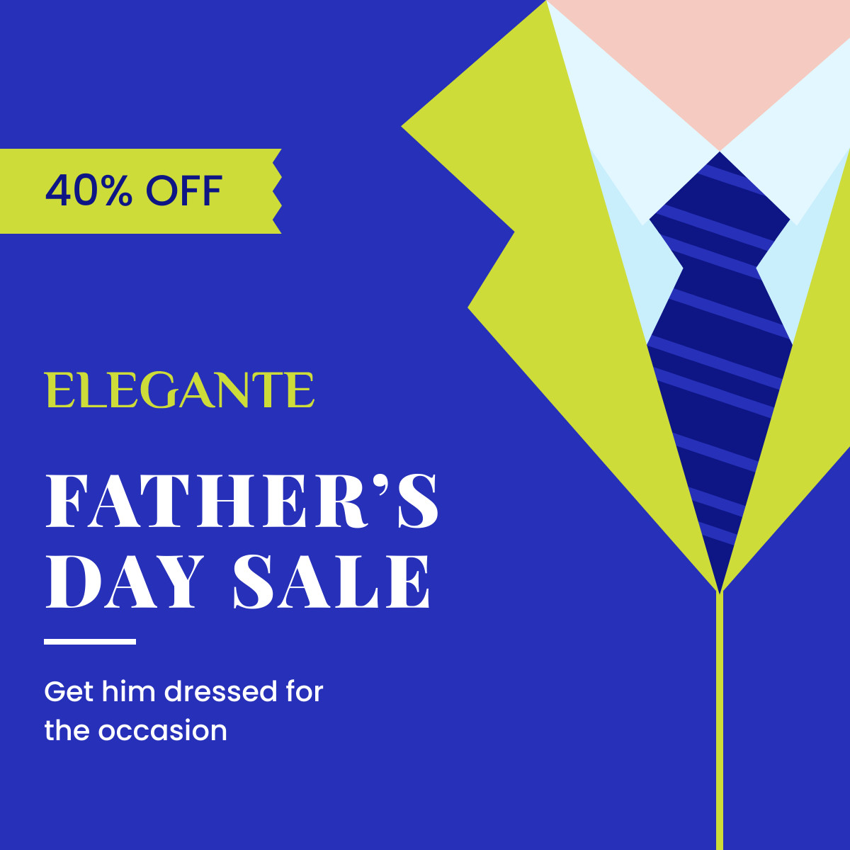 Elegant Father's Day Blue Sale