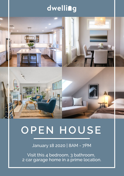 Dwelling Open House – Flyer Template 420x595 template