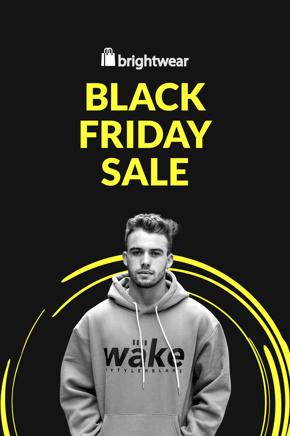 Hoodie Black Friday Yellow Sale