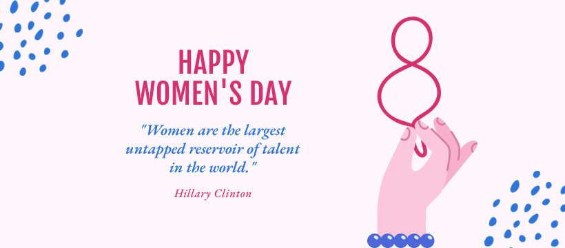 Happy Women's Day Talent Facebook Cover 820x360