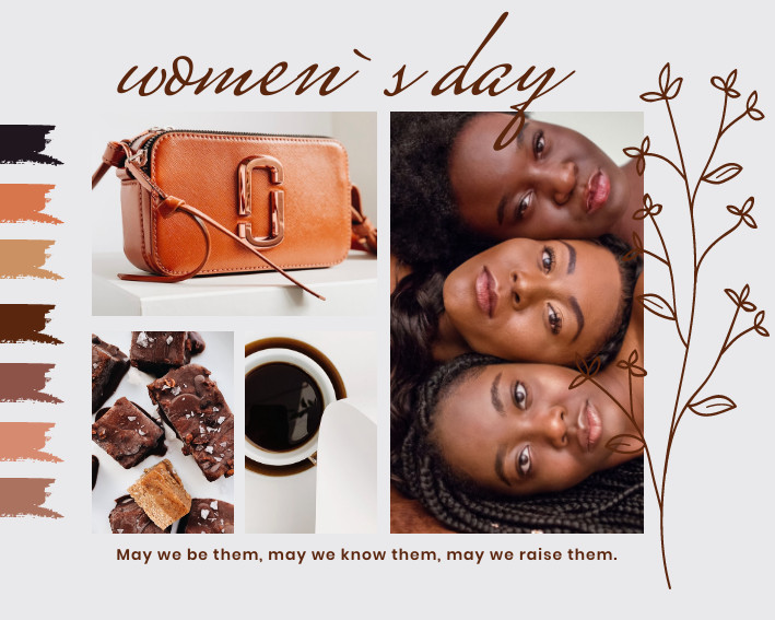 Chocolate Women's Day Moodboard Photo – Collage Template 709x567 template