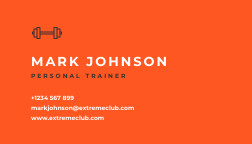 Extreme Fitness Club – Business Card Template 252x144 template preview
