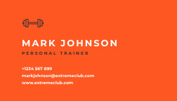 Extreme Fitness Club – Business Card Template