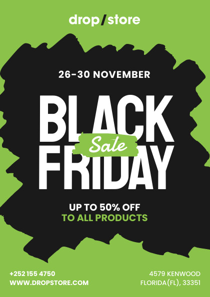 Green Drop Store Black Friday Sale Flyer 420x595