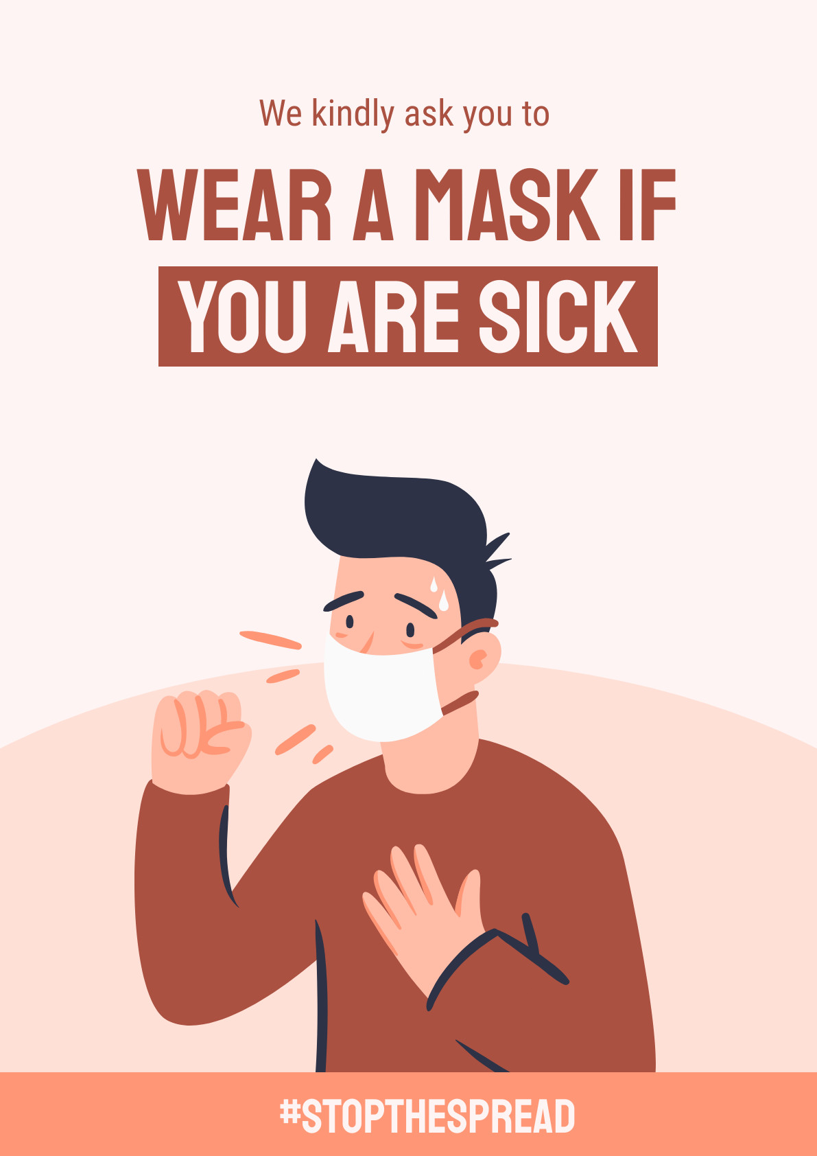 Kindly Wear a Mask Covid19 – Poster Template 1191x1684 template