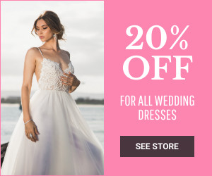 Discount on All Wedding Dresses  Inline Rectangle 300x250