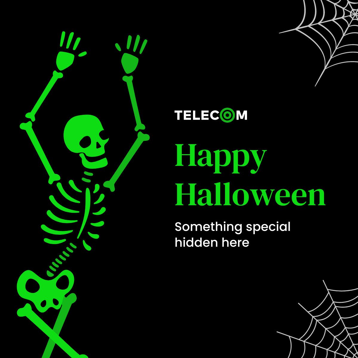 Happy Special Halloween with Green Skeleton
