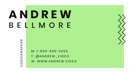 Andrew Videographer –  Business Card Template 252x144
