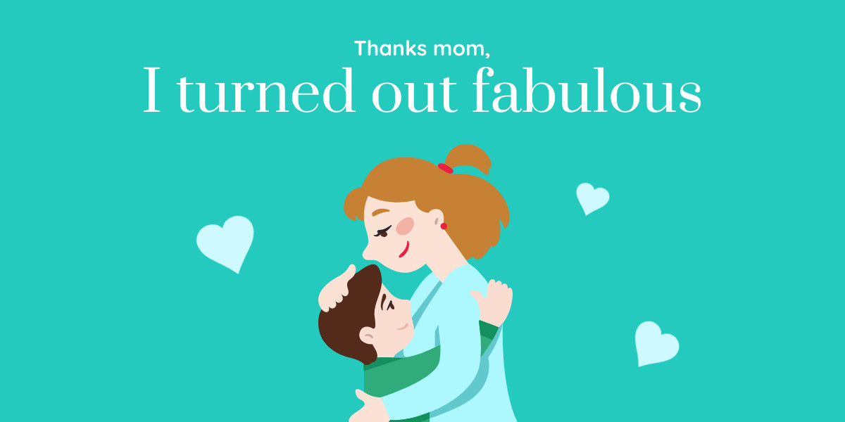 Fabulous Mother's Day Illustration Facebook Cover 820x360