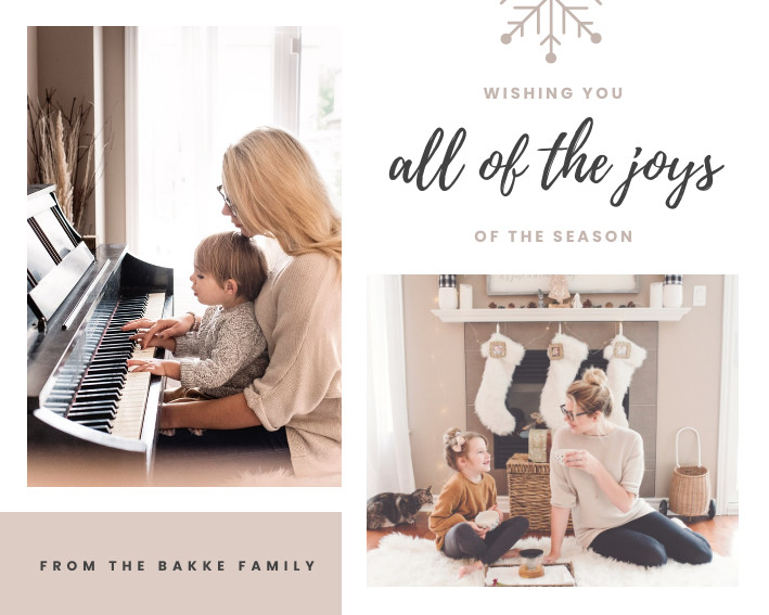 All of the Joys Christmas Photo Collage 709x567 template