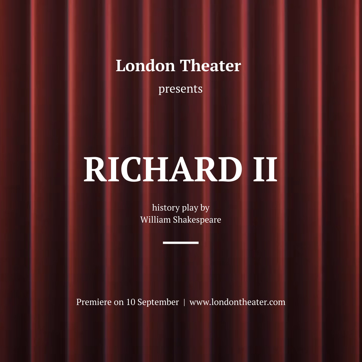 Theater Shakespeare Play Video Facebook Video Cover 1250x463