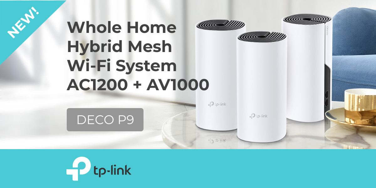 Tp-Link Hybrid Mesh Wi-Fi Deco P9 Inline Rectangle 300x250