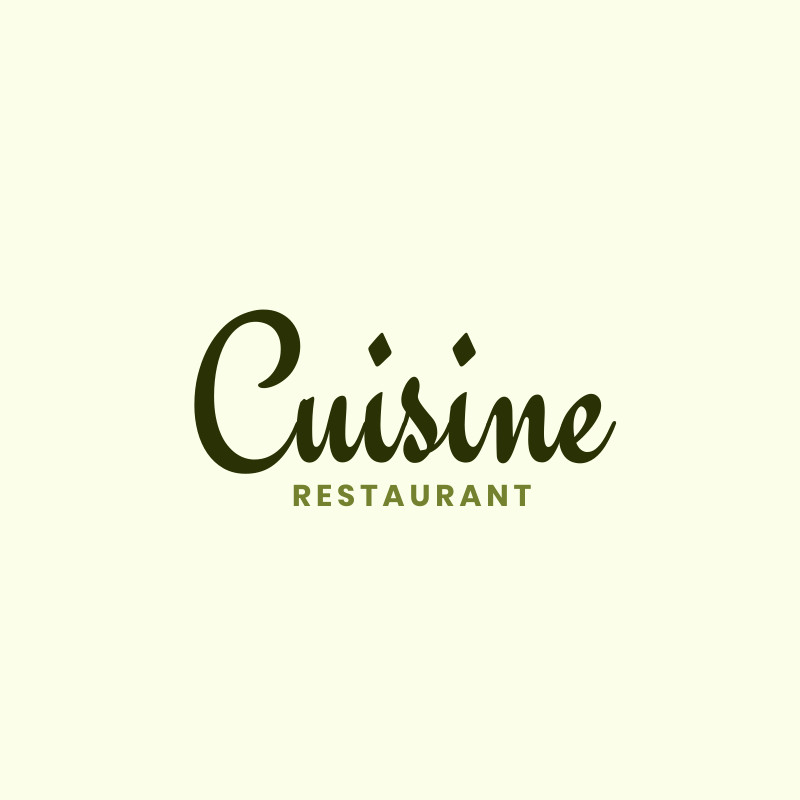 Cuisine Restaurant – Logo Template 800x800 template